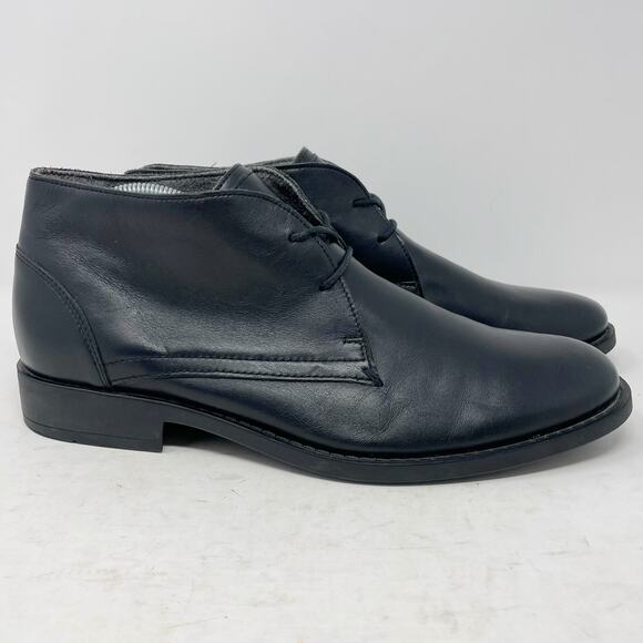 Stefano Rossi Black Leather Chukka Dress Boots Mens Size 8H main image 8
